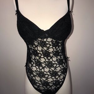 Fredricks of Hollywood Black lace bodysuit